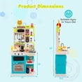 thumbnail image 3 of Costway Ensemble de Cuisine pour Enfants avec Sons et Lumières Réalistes Évier de Jeu 95 Pcs Accessoires Bleu, 3 of 10