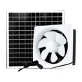 thumbnail image 1 of veasfak Solar Powered Fan Kit Wall Mount Ventilation 6inch Fan 17W Solar, 1 of 9