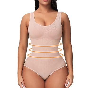 Économies d'Automne! WJSXC Body Suit Femmes Liquidation, Gaine Sans Coutures pour Dames Rehausseur Abdominal Rehausseur de Hanches sous-Vêtements Extensibles Amincissants Corset pour le Corps Beige
