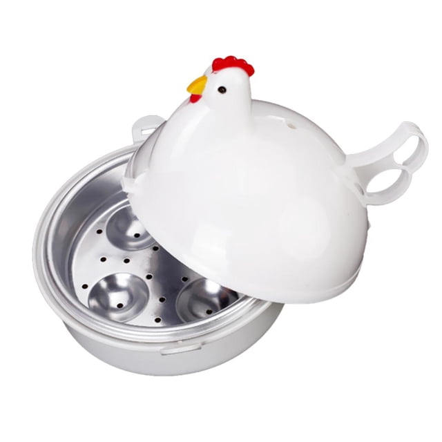 Microwave Egg Cooker Steamer Poacher Boiled 4 Eggs