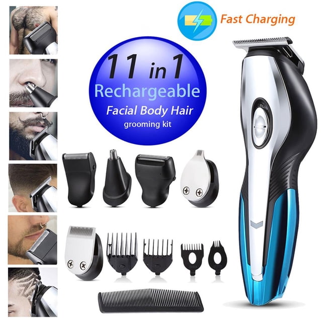 yingyy Tondeuses Électriques Rechargeables pour Cheveux 11 en 1 Rasoir Électrique pour Cheveux Tondeuse à Barbe Machine de Rasage pour Hommes Tondeuse pour Nez