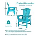 thumbnail image 2 of Gymax Set of 2 Kids Patio Adirondack Chair Armchair Weather Resistance Outdoor Chair Turquoise, 2 of 5