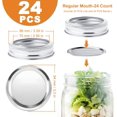 thumbnail image 2 of 48 PCS Wide Mouth Mason Jar Lids and Rings, Reusable Leakproof Canning Lids with Silicone Seals | Split-Type Design for Easy Replacement (Wide Mouth), 2 of 7