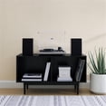 thumbnail image 3 of Bowery Hill 40"Mid-Century Wood Storage Console Cabinet in Black, 3 of 12