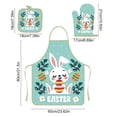 thumbnail image 3 of TIMIFIS Polyester Apron, Easter Cooking Apron Insulated Mitts Insulated Pads Three Piece Set Suspender Apron Kitchen Cooking Apron Bbq Apron Holiday Decorative Sleeveless Apron Home Decor, 3 of 6