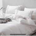 thumbnail image 3 of Boho Chic Luxury KING SIZE 3pcs White Duvet Cover Set with Ruffle Trim - Soft, Washed Microfiber Bedding for All Seasons, Includes Zippered Duvet Cover & Pillowcases (No Insert), 3 of 8