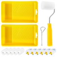 thumbnail image 2 of MesaSe Ensemble de 16 Rouleaux de Peinture Rouleau de Peinture en Mousse Haute Densité de 2 Pouces avec Housse en Microfibre Lavable Réutilisable Rouleau de Peinture Murale pour Réparation de Peinture Murale Armoires, 2 of 10