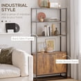 thumbnail image 4 of HOMCOM Armoire de Rangement avec 3 Étagères Ouvertes Placard pour Salon Chambre, 4 of 10
