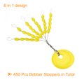 thumbnail image 3 of Unique Bargains 2.5mm/0.1' Fishing Rubber Bobber Beads Stoppers, 450 Pieces 30 in 1 Float Sinker Stops Oval Shape, Yellow, 3 of 6