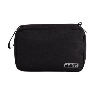 Makeup Bag Portable Hook Design Polyester Multiple Compartments Travel Cosmetic Organizer for Women