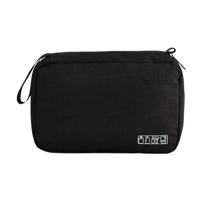 Makeup Bag Portable Hook Design Polyester Multiple Compartments Travel Cosmetic Organizer for Women