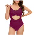 thumbnail image 1 of LSLJS Women's Cache-Ventre Plissé à Bretelles Dos Nu Adorable Swimsuit, 1 of 8