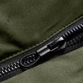 thumbnail image 4 of Pisexur Mens Winter Jacket Men's Solid Color Drawstring Button Pocket Zipper Long Sleeved Hooded Algondon Jacket Mens Puffer Jacket Winter Coats for Men Plus Size Jackets, 4 of 8