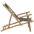 thumbnail image 3 of vidaXL Deck Chair Bamboo and Canvas Dark Grey, 3 of 5
