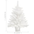 thumbnail image 4 of vidaXL Arbre de Noël Artificiel Aiguilles Réalistes Blanc 65 cm, 4 of 4