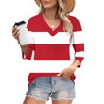thumbnail image 2 of Fewfanhot Hauts pour Femmes Mode d'Automne Col en V Tenue de Bureau Décontractée Tunique Chandail Tenues, 2 of 9