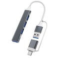thumbnail image 1 of Riwcyla Type C to USB 3.0 Hub 4 Ports 4,in,1 Docking Station Ultra Slim USB Splitter and Play Compatible with MacBook ProAir Surface Pro XPS PC Flash Drive, 1 of 6