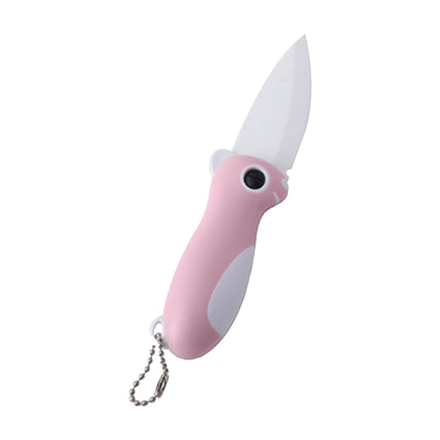 Pink Foldable Ceramic Knife Convenient To Carry Innovative And Sharp Blades For Easy Cutting Of Vegetables Great For Home And Outdoor