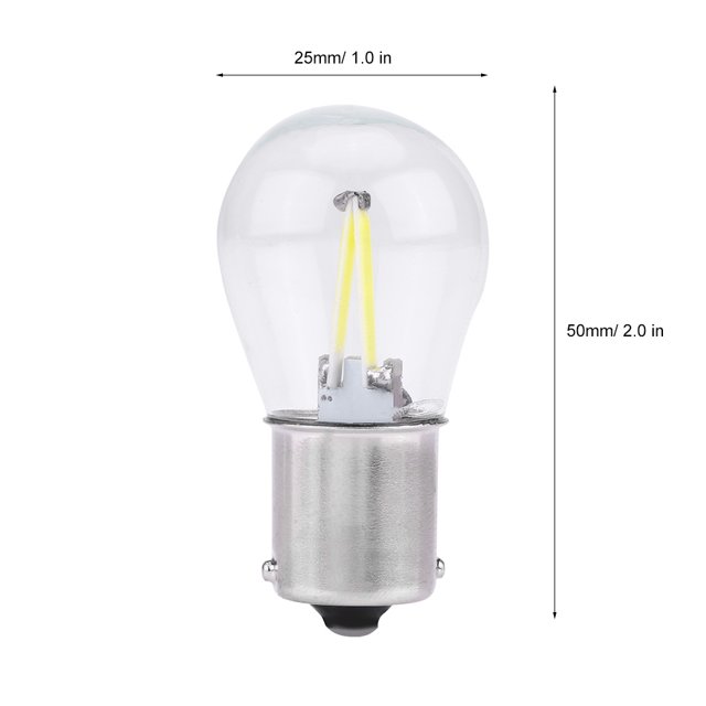 Stoplight,Pair of 1156 Glass Strobe COB LED Car Turn Reverse Light Tail Brake Bulb White Light
