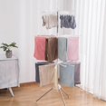 thumbnail image 3 of Rongfmy 3 Tiers Collapsible Clothes Drying Rack, Portable Garment Racks Indoor, Foldable, 3 of 9