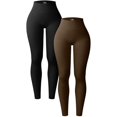 thumbnail image 1 of ORUYROP Women's 2 Piece Butt Lifting Yoga Leggings Workout High Waist Tummy Control Ruched Booty Pants, 1 of 1