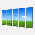 thumbnail image 2 of Green Meadow and Blue Sky - Landscape Canvas Art Print, 2 of 3