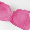 thumbnail image 4 of Bra Wireless Women Convertible Bra Feature V-Neck Longline Bra Style W-1546 Pinks-a 36, 4 of 6