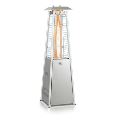 Costway Chauffe-Terrasse Pyramide de Table Portable 35 Pouces en Acier Inoxydable au Gaz Propane 10000 BTU