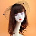 thumbnail image 2 of New White/Black/Red Ivory Bridal Net Birdcage Veils Charming Wedding Hats, 2 of 2