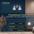 thumbnail image 3 of Kichler Avery 2-Light Vanity Bath Light, Brushed Nickel, Clear Glass, 3 of 8