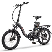 Victor 20" Foldable Step-Thru Electric Bike for Adults | Lightweight 25kg Design, 95km Long Range, 750Wh UL Certified Battery - Champagne White