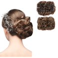 thumbnail image 1 of Perruque Méga Grande Épaisse Chignon Bouclé Décoiffé Chignon Updo à Clipser Extensions de Cheveux comme Réelles, Perruque pour Femmes, 1 of 4