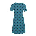 thumbnail image 5 of Weiqiqre Robes pour Femmes Été Décontractées à Manches Courtes Col Ras du Cou Robes T-Shirt Amples Évasées Mini avec Poches, 5 of 5