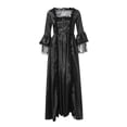thumbnail image 3 of UPPADA Costumes Gothiques pour Femmes à Manches Longues Robes Victorian Grande Taille Robe Corset Robe Maxi Fluide Robe de Fête Robe Cocktail Robe Lacée Robe de Mascarade Jolies Robes de Bal Soldes 2024, 3 of 5