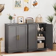 thumbnail image 2 of Costway Armoire de Rangement au Sol Organisateur de Rangement Moderne avec Tablettes Ajustables et 2 Portes, 2 of 10