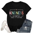 thumbnail image 4 of LUOGENLI T-shirts pour Femme pour Femmes Mode Décontractée Col Rond T-Shirt à Lettres Imprimées Manches Courtes Haut T-shirts pour Femmes T-shirts Graphiques Pêche Saint-Valentin Noir P, 4 of 4