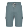 thumbnail image 4 of Weiqiqre Shorts Men Linen Shorts Casual Drawstring Summer Beach Shorts, 4 of 5
