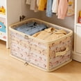 thumbnail image 1 of Todaioua Squirrel Pattern Foldable Storage Box with Lid - Fabric Closet Organizer Bin for Sweaters Blankets Pants, Large Capacity Collapsible Wardrobe Bedroom Container, 1 of 6