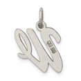 thumbnail image 4 of 925 Sterling Silver Dainty Letter W Initial Name Monogram Necklace Charm Pendant, 4 of 8