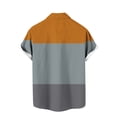 thumbnail image 4 of Qertyioot Hommes Printemps Manches Courtes en Vrac Col Rond Géométrique Imprimé Chemise Bambou Ultra Doux, 4 of 4