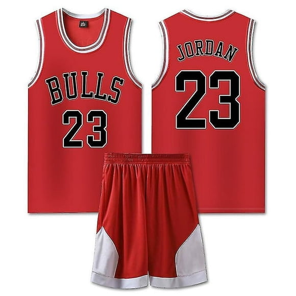 Kids Teens Michael Jordan Basketball Jersey Set Bulls Uniform M(130-140) _M(130-140)