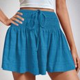 thumbnail image 2 of Summer Clearance 2025! Womens Plus Size Pants,Women's Summer Fashion Solid Color Drawstring Shorts, 2 of 5
