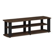 Pemberly Row Wood Entertainment Center TV Stand for TV up to 50" in Walnut