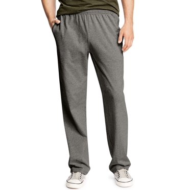 Hanes Mens X-Temp Jersey Pocket Pant, 3XL, Charcoal Heather