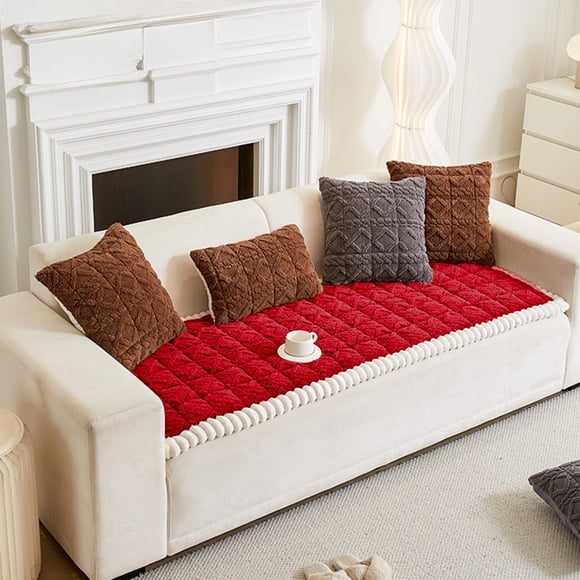 Todaioua Coussin de Canapé Épaissi en Peluche 70x180cm - Housse de Coussin de Siège Réversible Antidérapante, Coussin de Soutien Confortable Lavable pour Chaise de Salon d'Automne et d'Hiver et Décoration Intérieure