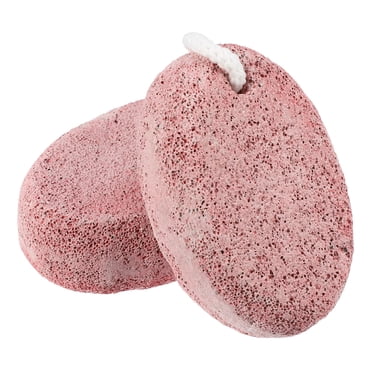 Unique Bargains Pierre Exfoliante de Soin des Pieds, Pierre Ponce Double Face, Lime à Pied, Pierre Ponce, 2 Pcs, Rose