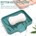 thumbnail image 3 of Soft Gel Soap Sponge Holder | Non-Slip Sink Storage Tray | Heat-Resistant ABS Rubber | 4.8x3.9x0.7 Inches | Drainage Ridges | Kitchen & Bathroom Organizer (1-Pack), 3 of 3