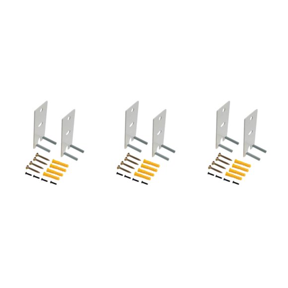 Ruiboury Easy To Install Wall Mount Replacement Brackets For Speaker Stand Fashionable Appearance Wall Shelf Speaker Stand Metal white 3Set