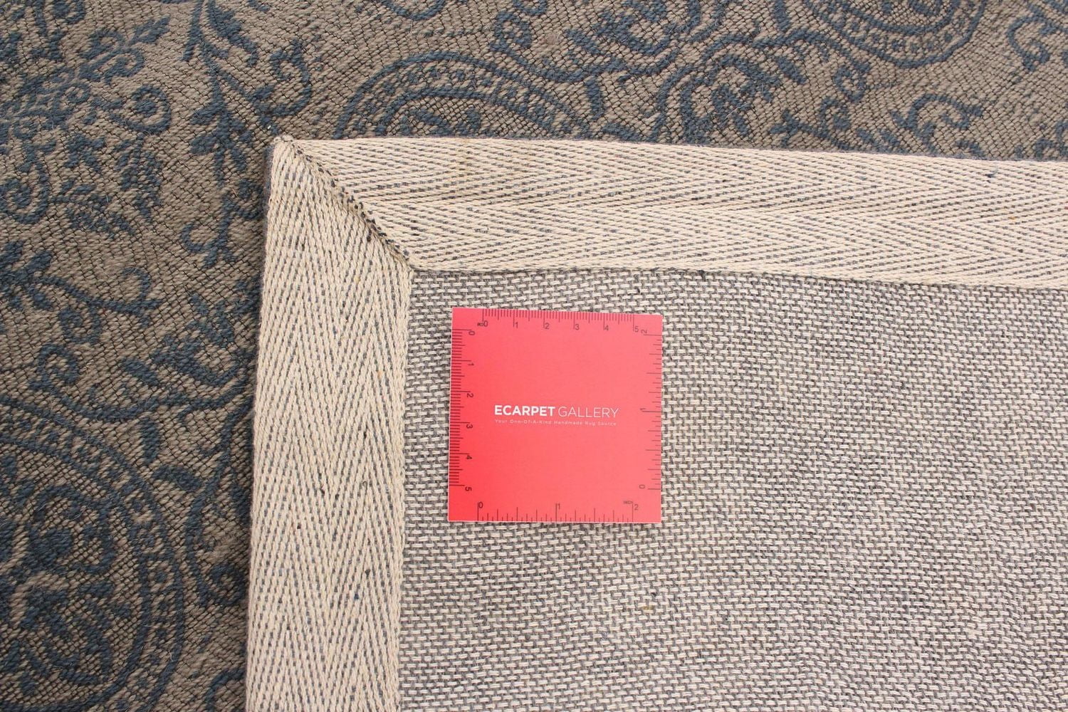 ECARPETGALLERY 4'9" x 6'9" Transitional Collage Handmade Area Rug for Living Room, Dining Room and Bedroom in Grey