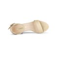 thumbnail image 4 of BLISSFUL STEP Women's Shoes Ankle Strap Block Heel Buckle Open Toe Sandals Beige 9, 4 of 8